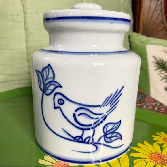 Ceramic Bird Canister - Picture 1 of 10
